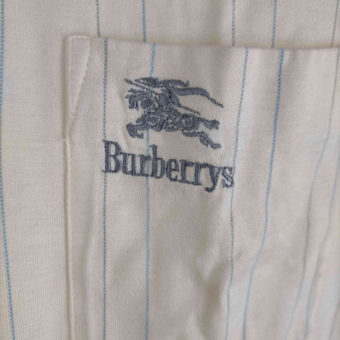 バーバリーズ BURBERRYS ロゴ刺しゅうストライプポロシャツ メンズ