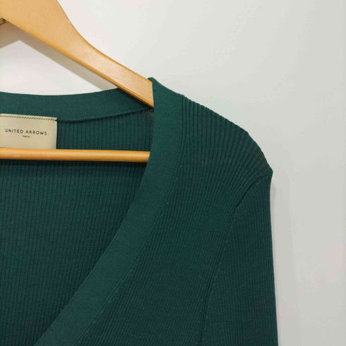 ユナイテッドアローズ UNITED ARROWS シルクリブ Vネック カーディガン レディース JPN:38