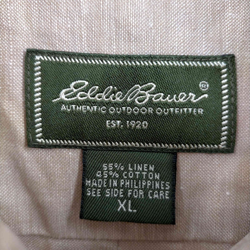 エディーバウアー Eddie Bauer CLASSIC FIT リネン S/S プルオーバーシャツ メンズ import:XL