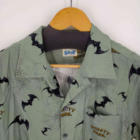 ショット Schott HAWAIIAN SHIRT BAT SPIDER アロハ ハワイアン メンズ import:L