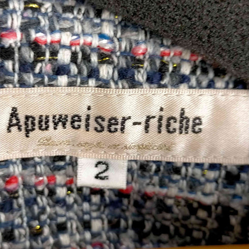 アプワイザーリッシェ Apuweiser riche ショートスリーブツイードワンピース レディース 2