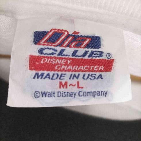 ダイヤクラブ dia club 90S MADE IN USA シングルステッチ キャラクタープリント S/Sカットソー メンズ M-L