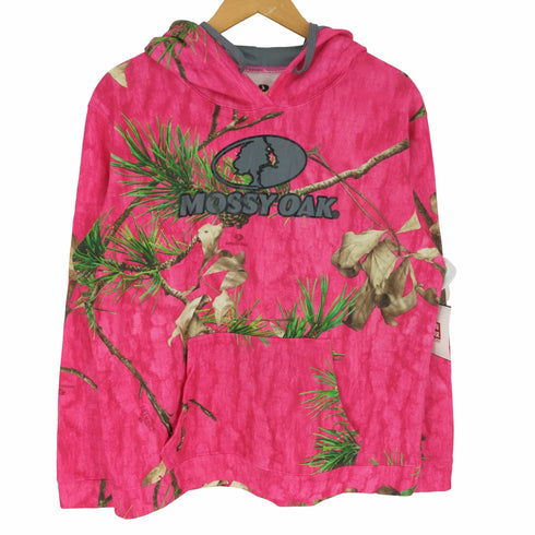 モッシーオーク MOSSY OAK リアルツリーカモ センターロゴ プリント プルオーバー パーカー メンズ import:L