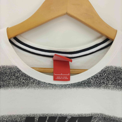 ナイキ NIKE シャドー ボーダー ロゴ プリント S/S クルーネック Tシャツ メンズ import:L