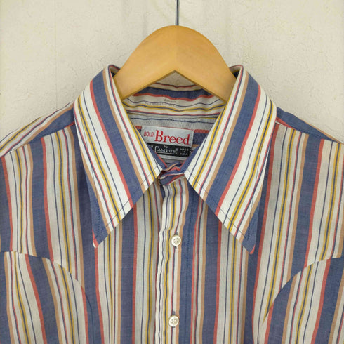 キャンパス CAMPUS 70S USA製 BOLD BLEED 襟芯 長襟 シャツ メンズ 16 1/2
