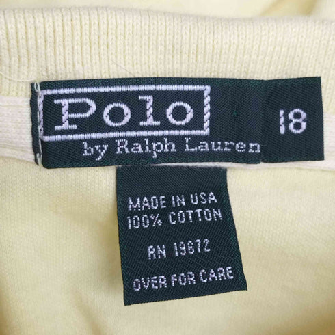 ポロバイラルフローレン Polo by RALPH LAUREN 80S USA製 緑タグ ポニー 刺繍 S/S コットン ポロシャツ ユニセックス メンズ 18