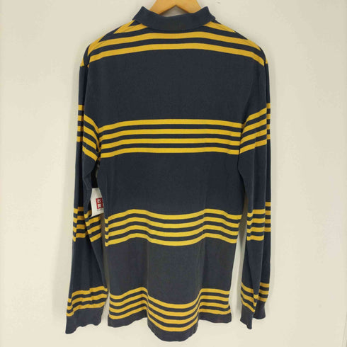 ポロバイラルフローレン Polo by RALPH LAUREN 90S ポニー 刺繍 ボーダー L/S 鹿の子 ポロシャツ メンズ import:L