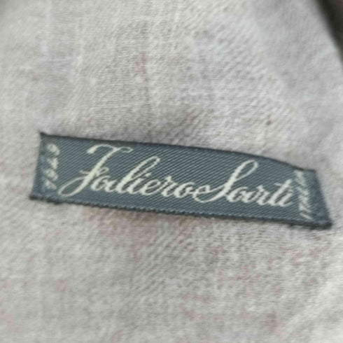 ファリエロサルティ Faliero Sarti イタリア製 カシミヤ混 マイクロモーダル 大判フリンジストール レディース