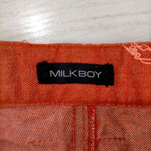ミルクボーイ MILKBOY 蜘蛛プリント クロップドテーパードパンツ メンズ