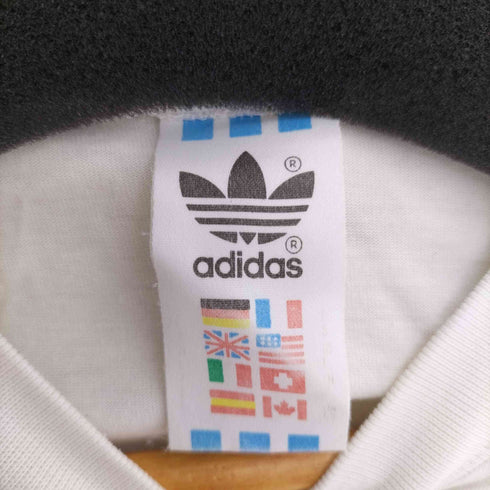 アディダス adidas 90S 万国旗タグ ダブルステッチ 競輪プリント S/Sカットソー メンズ