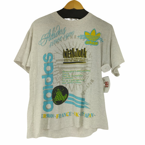 アディダス adidas 90S シングルステッチ 両面プリント S/Sカットソー メンズ M-L
