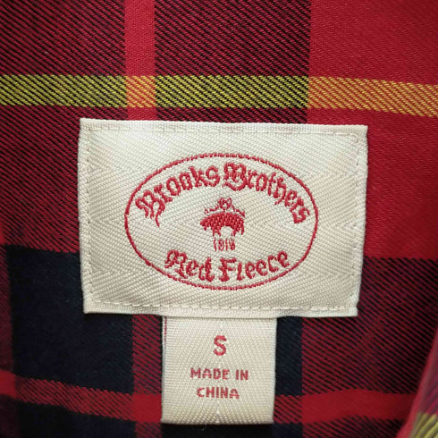 ブルックスブラザーズレッドフリース BROOKS BROTHERS REDFLEECE ボタンダウン ロングスリーブチェックシャツ メンズ import:S