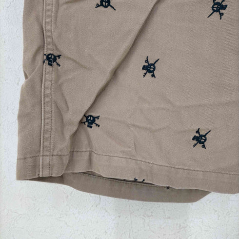 ステューシー Stussy ドクロ刺繍 総柄 コットンショーツ メンズ 34