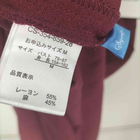 シロップ syrup レーヨン リネン ドレープ ノースリーブワンピース レディース JPN:M
