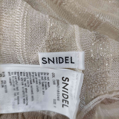 スナイデル snidel シースルータイトフリルニットミニワンピ レディース FREE