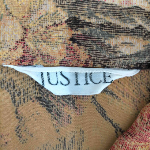 JUSTICE 片フラップ 花柄 シャツ レディース