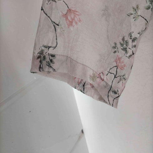 フレンチパヴェ FRENCH PAVE フラワー柄シースルーシャツ レディース