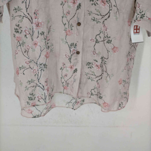 フレンチパヴェ FRENCH PAVE フラワー柄シースルーシャツ レディース