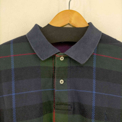 ポロバイラルフローレン Polo by RALPH LAUREN ポニー刺繍 タータンチェック ラガーシャツ メンズ import:L
