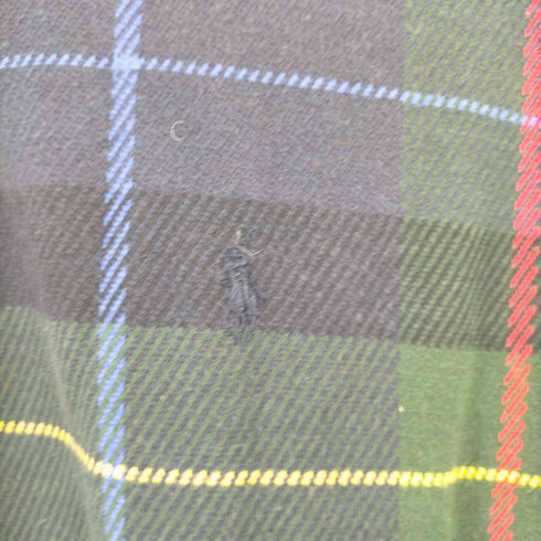 ポロバイラルフローレン Polo by RALPH LAUREN ポニー刺繍 タータンチェック ラガーシャツ メンズ import:L