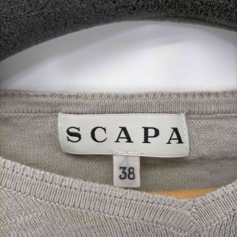 スキャパ SCAPA Vネック 半袖ニット レディース 38