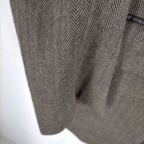 ポールスミスロンドン Paul Smith LONDON 3B パイピングレザー ヘリンボーン テーラードジャケット メンズ L