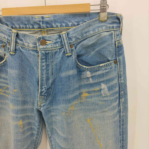 ティーエムティー T.M.T ペイント ダメージ加工 クラッシュ デニム パンツ メンズ JPN:XL