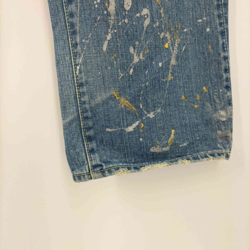 ティーエムティー T.M.T ペイント ダメージ加工 クラッシュ デニム パンツ メンズ JPN:XL