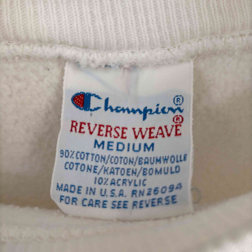 チャンピオン Champion 90S USA製 REVERSE WAEVE 刺繍タグ 目無し スウェット メンズ import:M