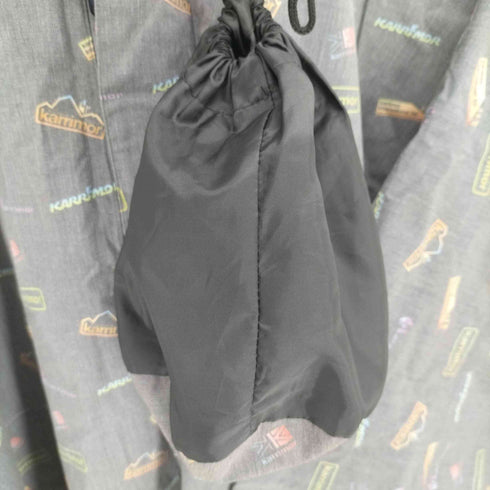 カリマー Karrimor 撥水加工 総柄 レイン ポンチョ ロング メンズ