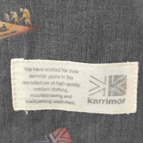 カリマー Karrimor 撥水加工 総柄 レイン ポンチョ ロング メンズ