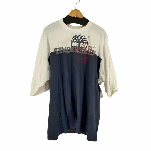 ティンバーランド Timberland ロゴ刺繍 ツートーン クールネックTシャツ メンズ JPN:XL