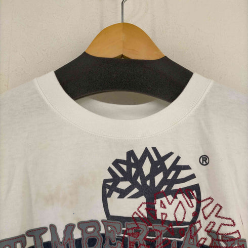 ティンバーランド Timberland ロゴ刺繍 ツートーン クールネックTシャツ メンズ JPN:XL