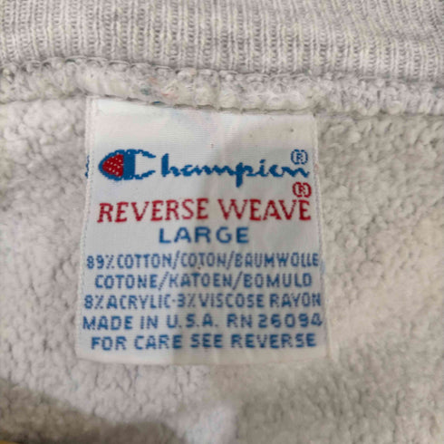 チャンピオン Champion 90S USA製 REVERSE WEAVE 刺繍タグ NOTRE DAME アイリッシュファイター スナップボタン バック刺繍 スウェット メンズ import:L