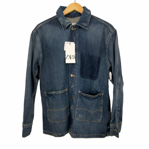 ザラ ZARA ダメージ加工デニムカバーオール メンズ JPN:XS