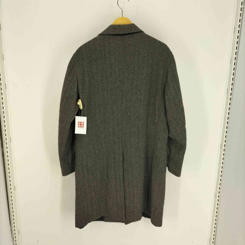 LAMPO UOMO ヘリンボーン ウール 段返り3B チェスター コート メンズ 185/104B