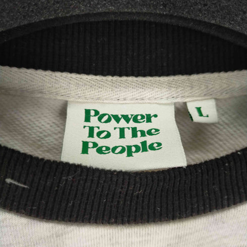 パワートゥザピープル POWER TO THE PEOPLE 企業ロゴバイカラースウェット メンズ JPN:L