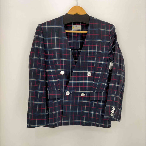 アクアスキュータム AQUASCUTUM 肩パッド入り チェック柄セットアップ レディース