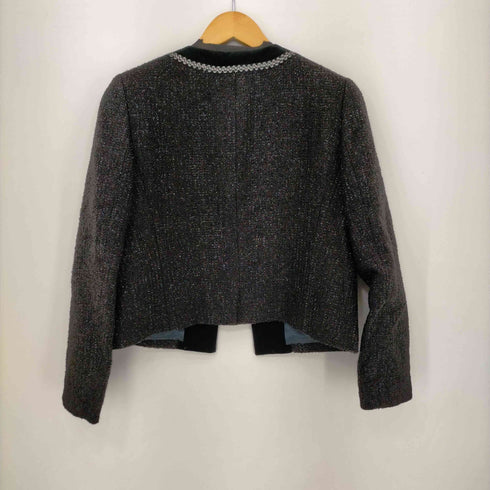 アクアスキュータム AQUASCUTUM ラメ ノーカラージャケット スカートセットアップ レディース