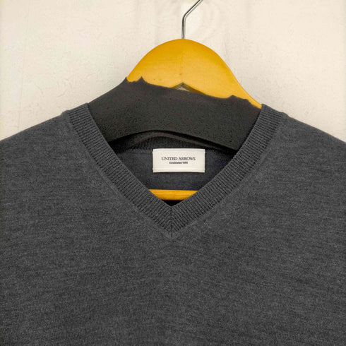 ユナイテッドアローズ UNITED ARROWS グレーハイゲージVネックニット メンズ import:M