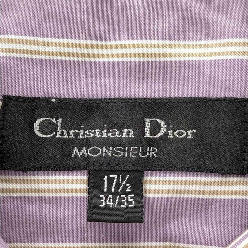 クリスチャンディオール Christian Dior MONSIEUR OLD レギュラーカラー ストライプ 長袖シャツ メンズ import:XL