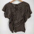 トリココムデギャルソン tricot COMME des GARCONS 12SS レオパード フリル半袖ブラウス レディース JPN:M