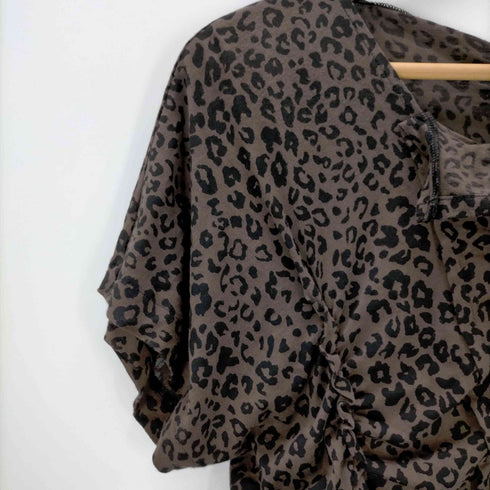 トリココムデギャルソン tricot COMME des GARCONS 12SS レオパード フリル半袖ブラウス レディース JPN:M
