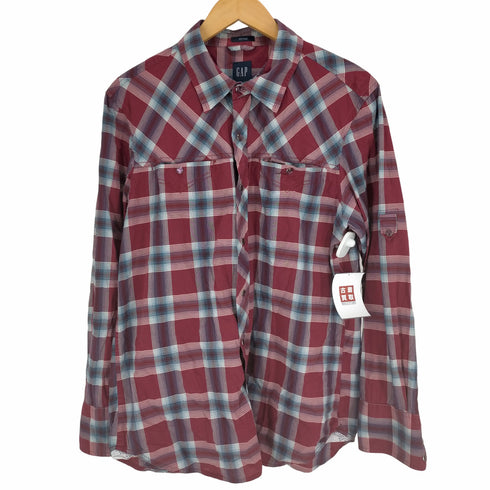 ギャップ Gap FITTED チェック柄ウエスタンシャツ メンズ JPN:L