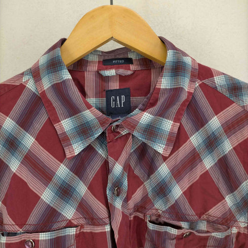 ギャップ Gap FITTED チェック柄ウエスタンシャツ メンズ JPN:L