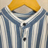 トラサルディ ジーンズ TRUSSARDI JEANS ストライプ柄バンドカラーシャツ メンズ JPN:50