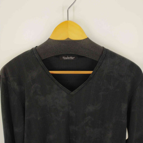 トルネードマート TORNADO MART 針抜きスモークラッカーPT グラデーションVネック L/S TEE 花 メンズ 19
