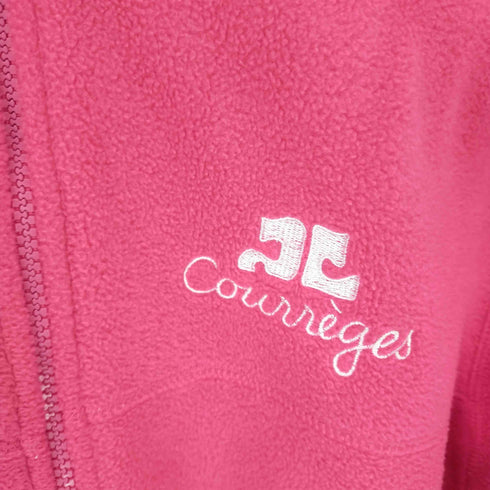 クレージュ courreges フリースジャケット ロゴ ジップアップ レディース 160