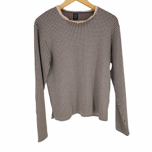 ピーピーエフエム PPFM 千鳥格子柄裾スリット L/S カットソー メンズ FREE
