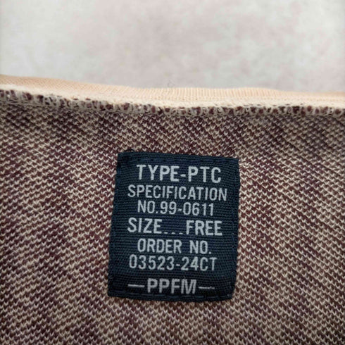 ピーピーエフエム PPFM 千鳥格子柄裾スリット L/S カットソー メンズ FREE